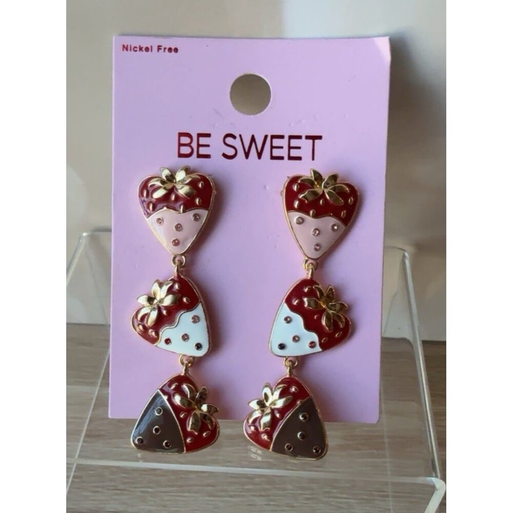 Chocolate Strawberry Earrings